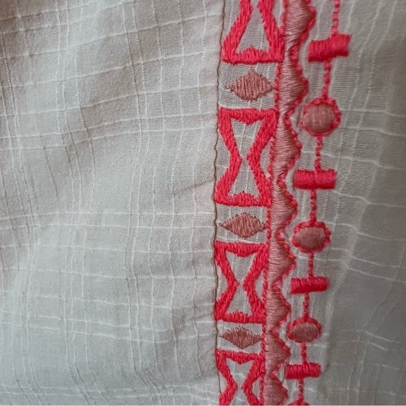 2/$30 Vineyard Vines Boho Cotton Short Sleeve Blouse Top Embroidery SZ S - Picture 6 of 14